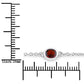 2.25 Carat Genuine Garnet .925 Sterling Silver Bracelet
