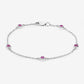 0.65 Carat Genuine Ruby .925 Sterling Silver Bracelet