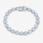 10.50 Carat Genuine Blue Topaz .925 Sterling Silver Bracelet
