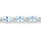 7.60 Carat Genuine Blue Topaz .925 Sterling Silver Bracelet