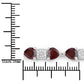 11.10 Carat Genuine Garnet and White Diamond .925 Sterling Silver Bracelet