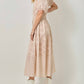 Mystree - Puff Sleeve Tiered Eyelet Dress