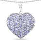 4.86 Carat Genuine Tanzanite .925 Sterling Silver Pendant