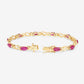 5.00 Carat Genuine Ruby 10K Yellow Gold Bracelet