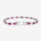 8.00 Carat Genuine Ruby 10K White Gold Bracelet