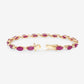 8.00 Carat Genuine Ruby 10K Yellow Gold Bracelet