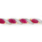 7.78 Carat Genuine Ruby and White Diamond 10K Yellow Gold Bracelet