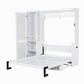 Queen Size Murphy Bed With Wardrobe, Space-Saving Hidden Wall Bed With Desk And Charging Station - White