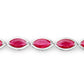 9.00 Carat Genuine Ruby 14K White Gold Bracelet
