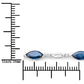 5.58 Carat Genuine Blue Sapphire and White Diamond 14K White Gold Bracelet