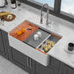 Double Bowl Sink Workstation - White