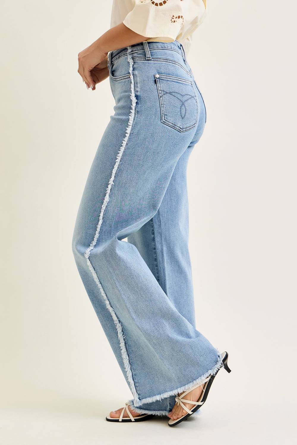 Judy Blue - High Waist Retro Wide Leg Side Seam Jean