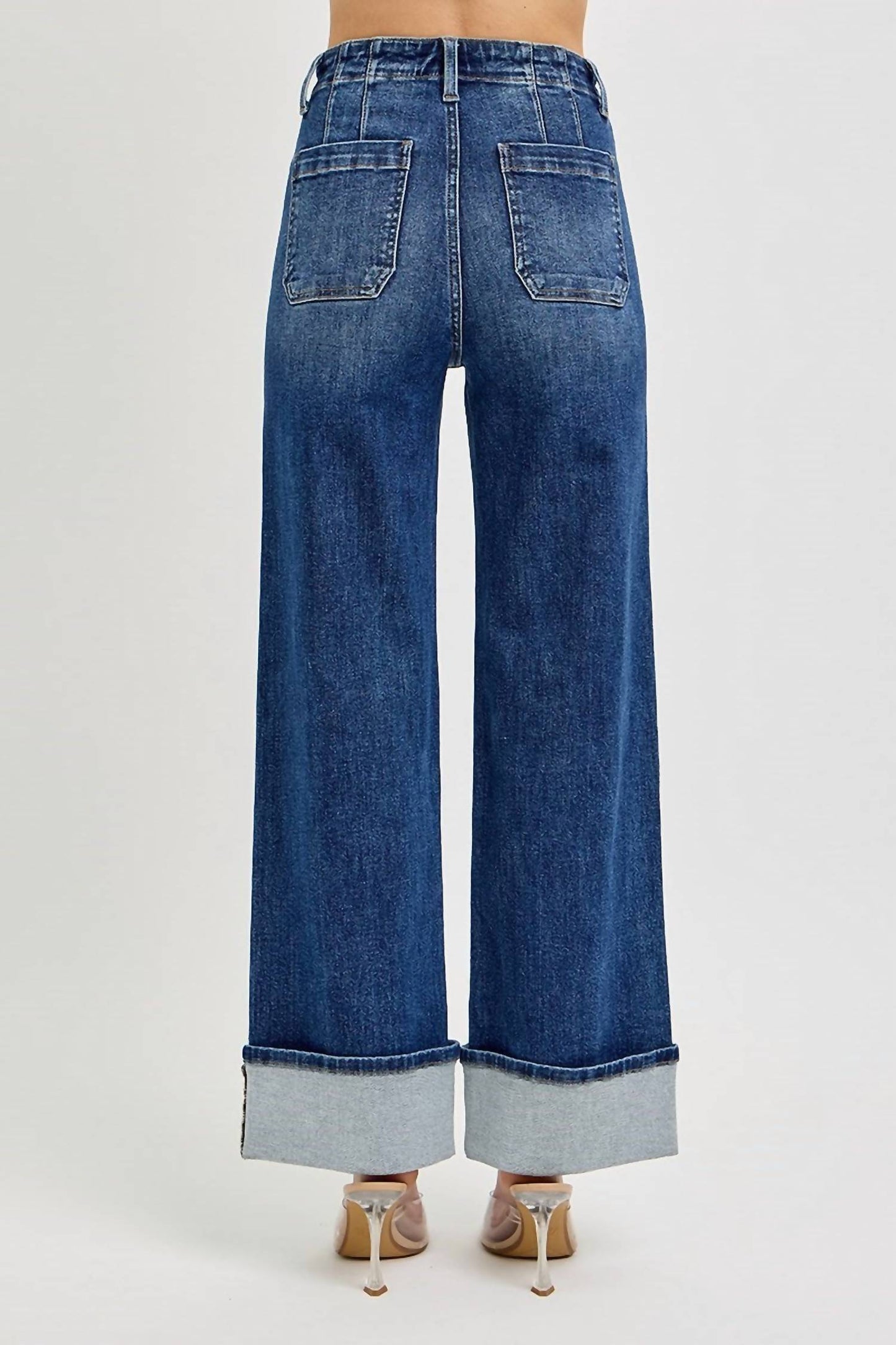 Risen - High-rise Patch Cuffed Jeans