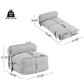 Latina Indoor Foldable Bean Bag Lounge Chair - Light Gray
