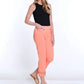 Multiples - Pull On Ankle Pant With Geometric Cutout Hem