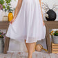 Karen T Design - Sleeveless A-line Midi Dress With Floral Detail