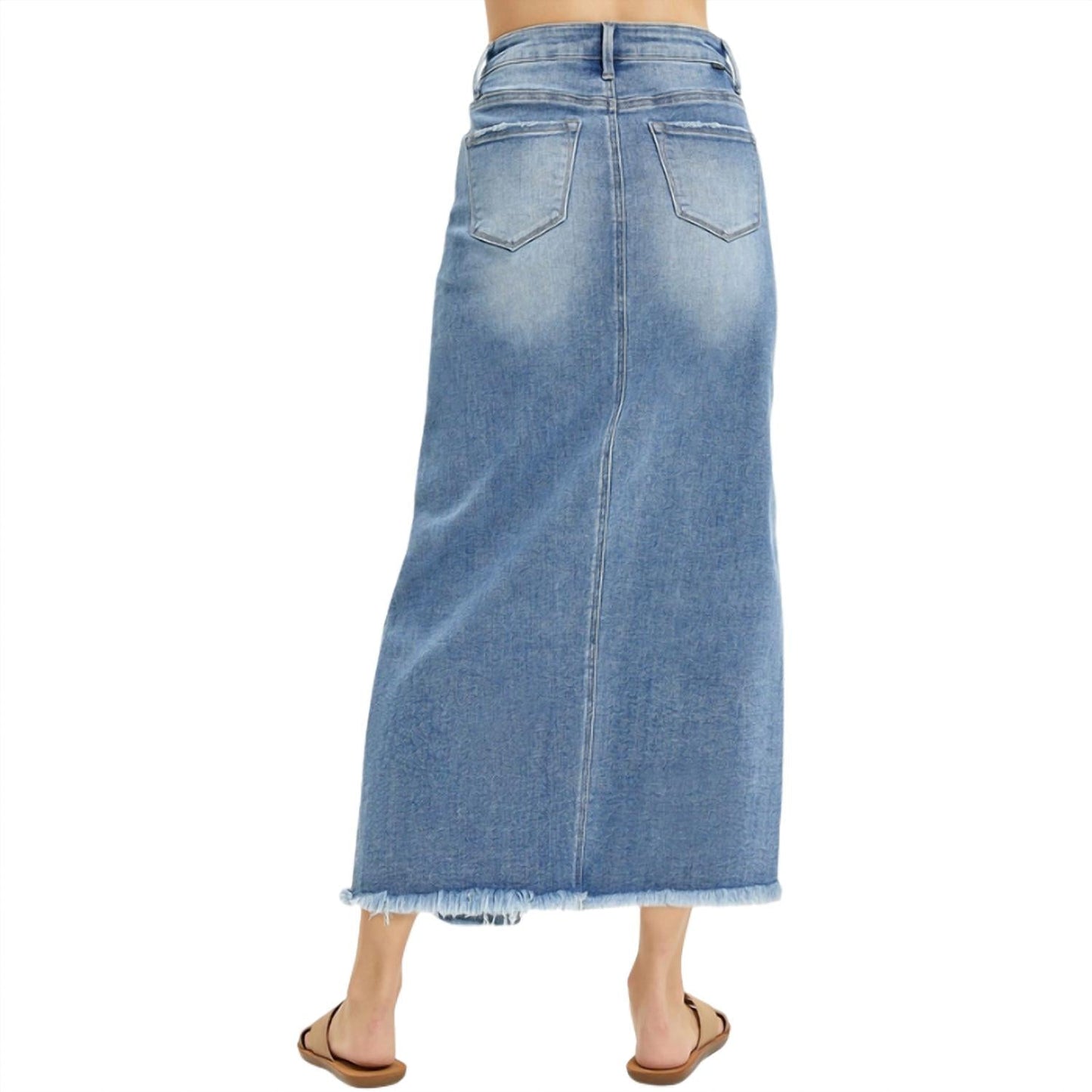Risen - Midi-Maxi Denim Skirt