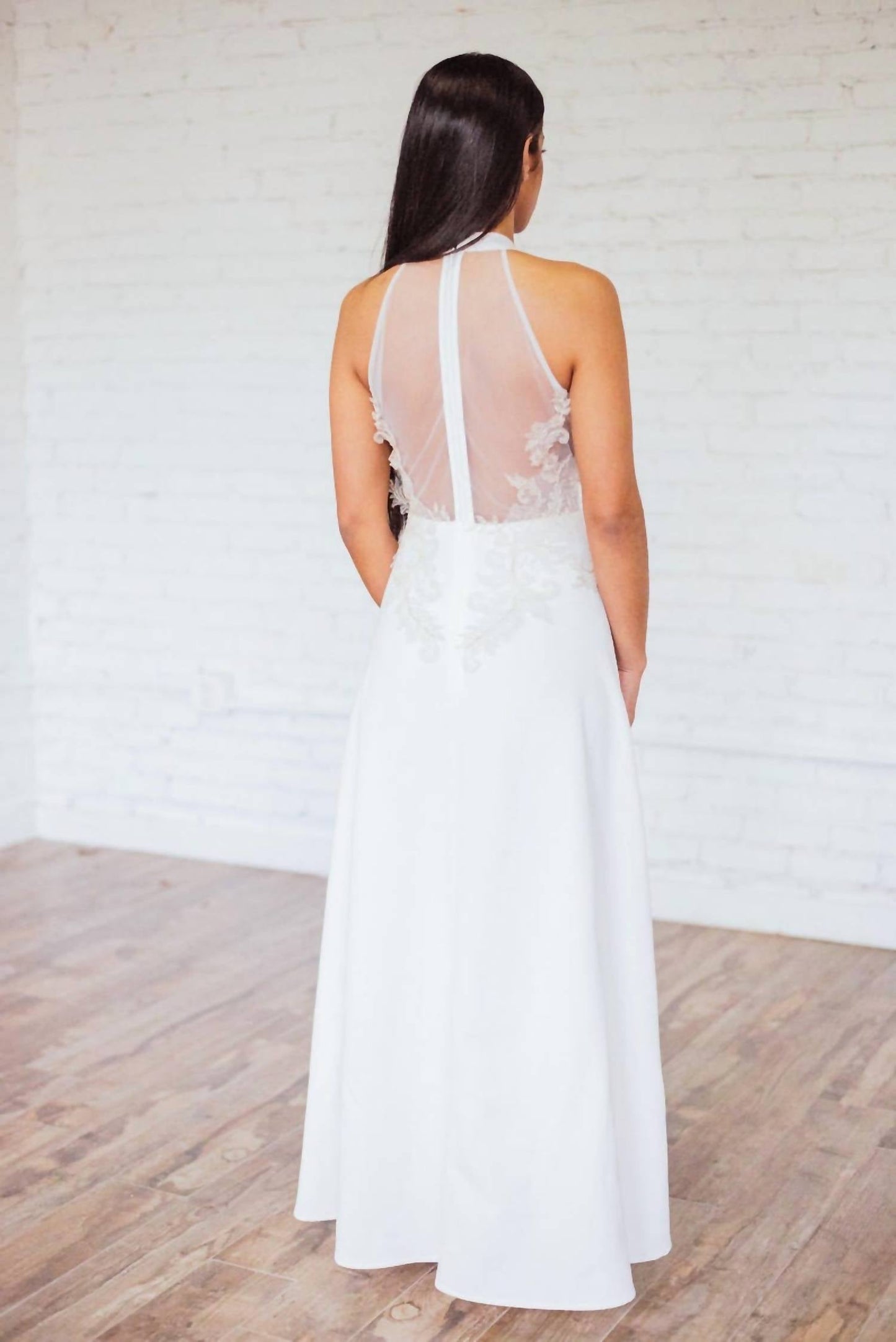 Ariti Kaziris - Halter Sheer Wedding Dress