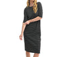 Fun 2 Fun - Quarter Sleeve Stripe Knit Dress
