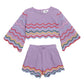 Purple Rainbow Wave Coord Set by Lola + The Boys