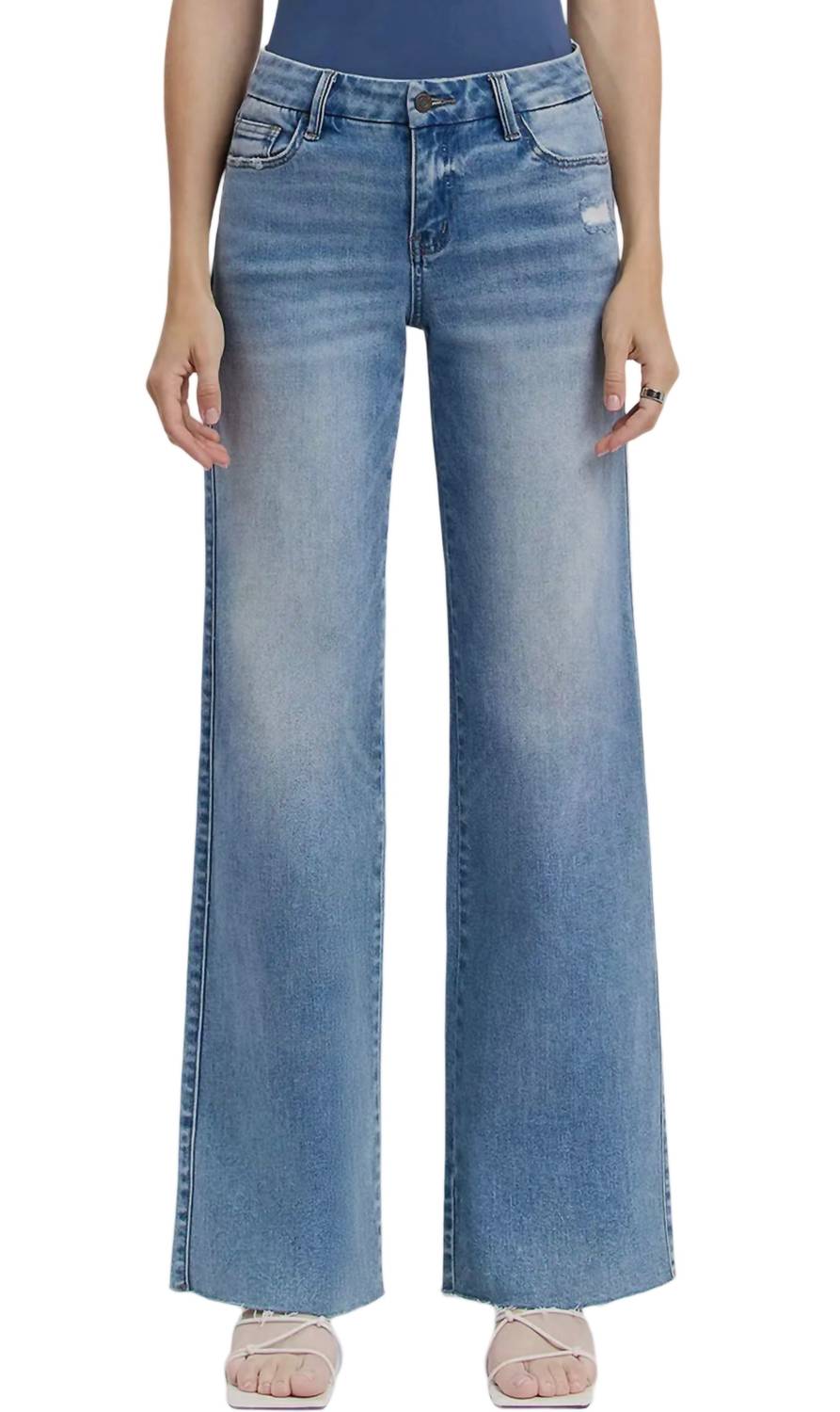 Vervet By Flying Monkey - Mid Rise Wide Leg Jean