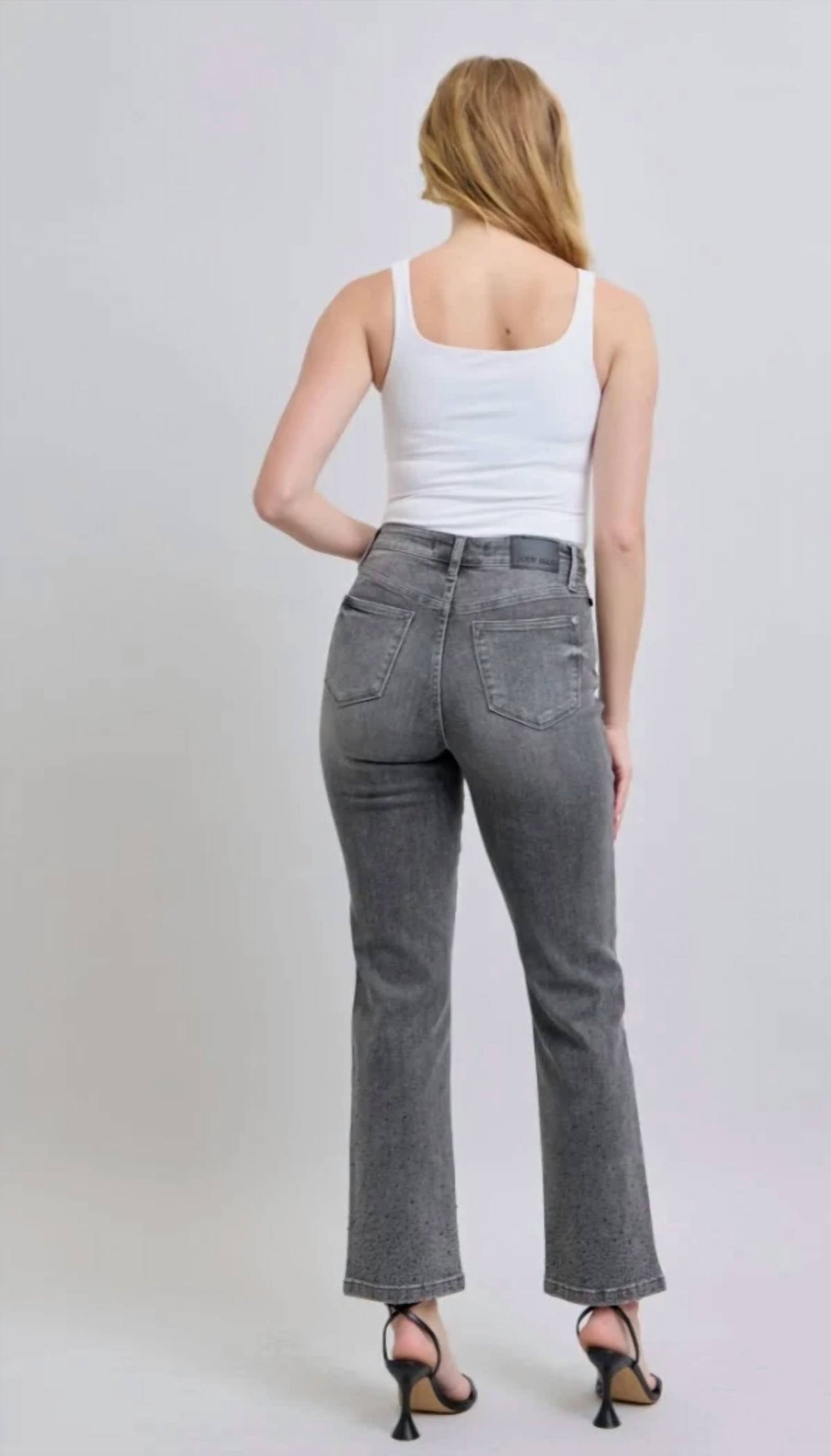Judy Blue - High Waist Rhinestone Straight Jean
