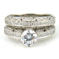 .54ct Antique Style Engagement Ring Set 18KT White Gold