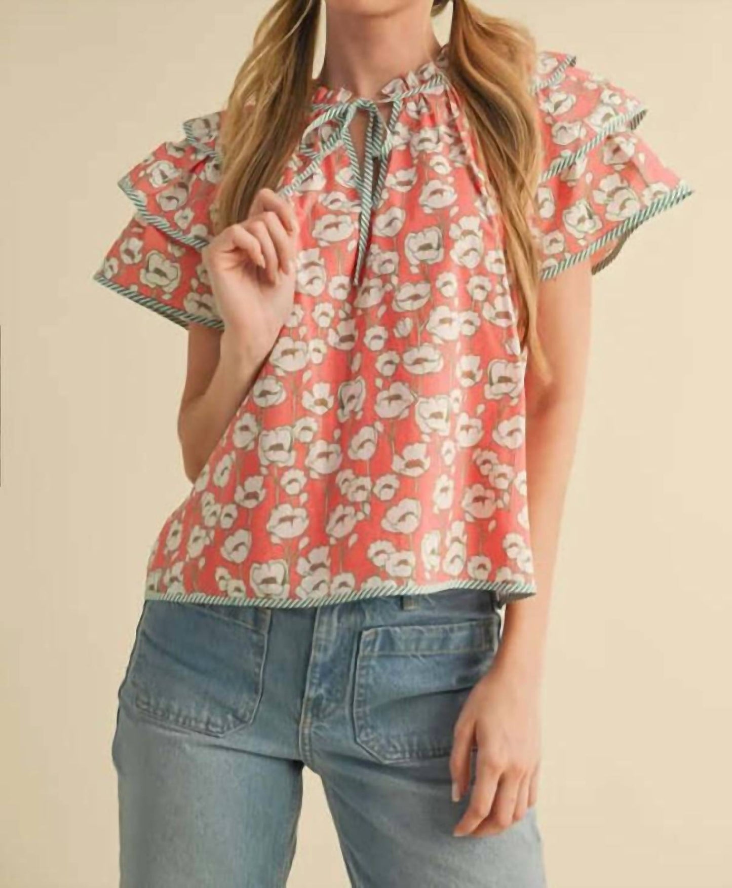 &Merci - Layered Flutter Sleeve Top