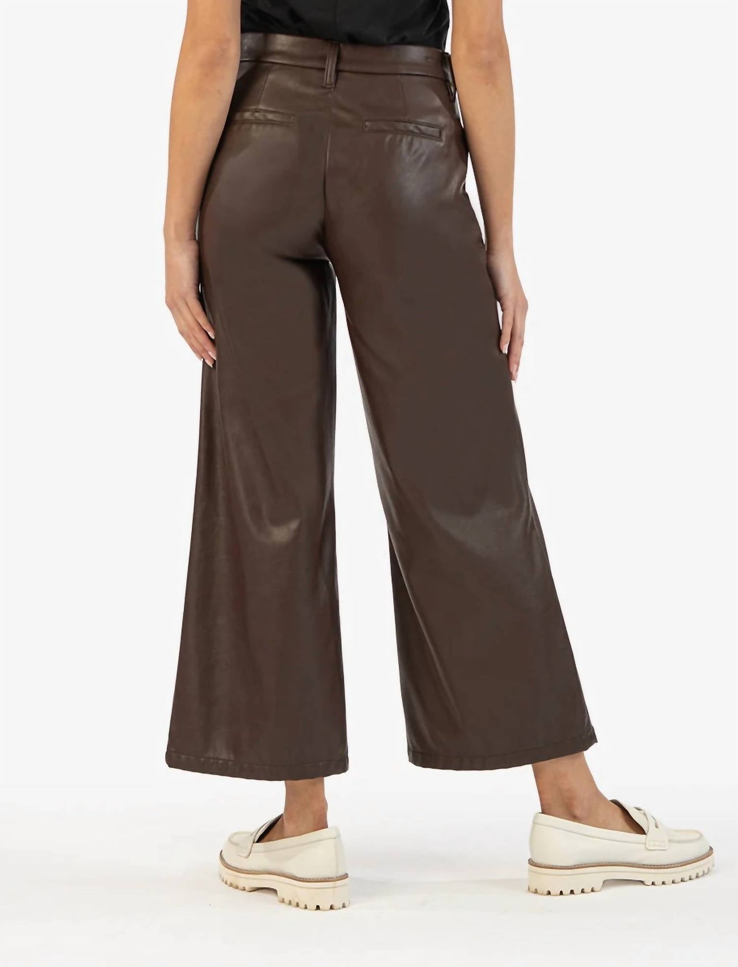 Kut From The Kloth - AUBRIELLE HIGH WAIST ANKLE WIDE LEG FAUX LEATHER PANTS