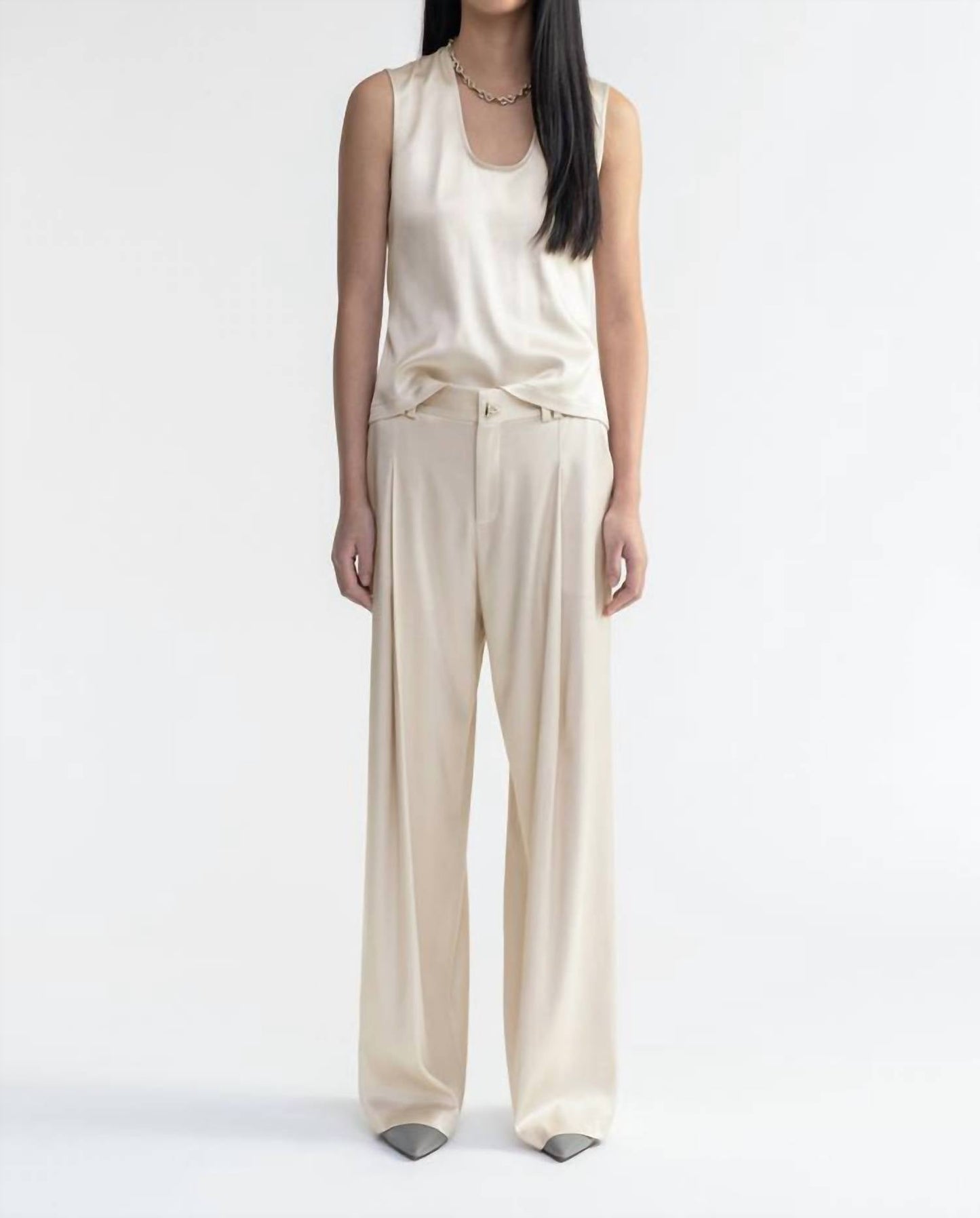 Aeron - Tutu Scoop-neck Satin Top