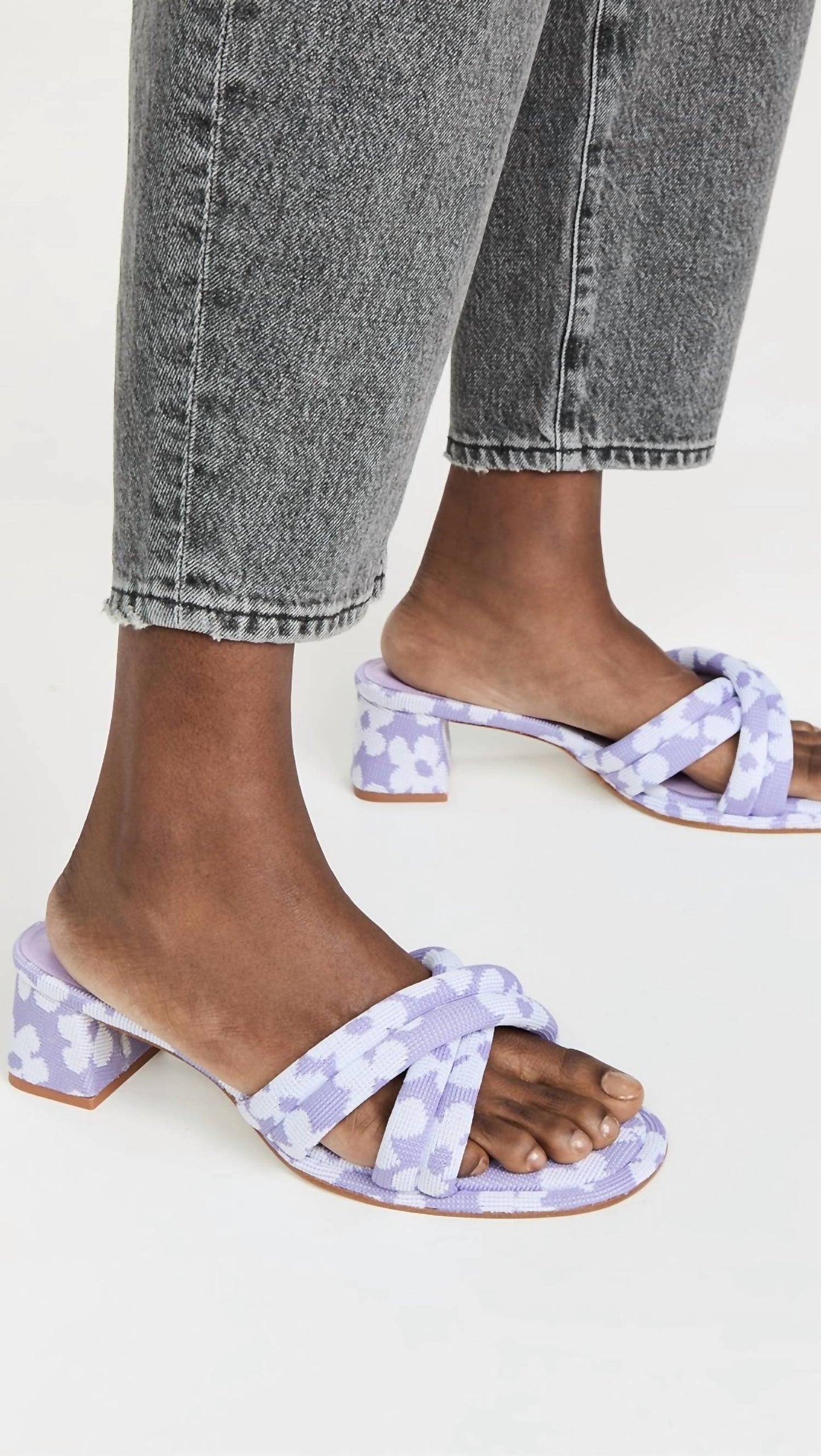 Larroude - Women's Laguna Floral Knit Sandal