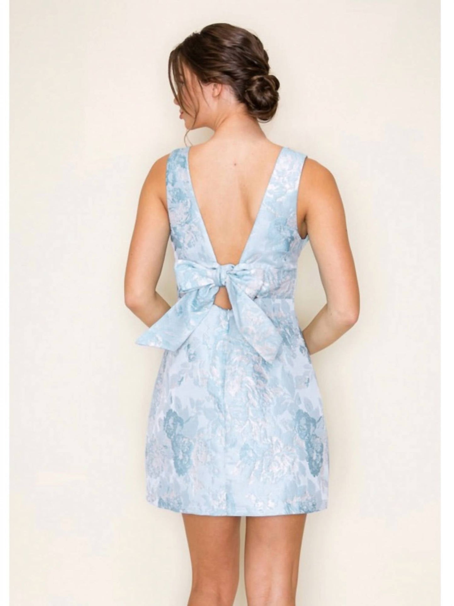 B.Right - Women's Floral Jacquard Mini Dress