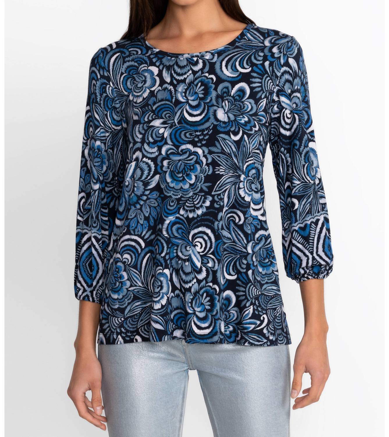 Johnny Was - Janie Favorite Puff Sleeve Knit Tee