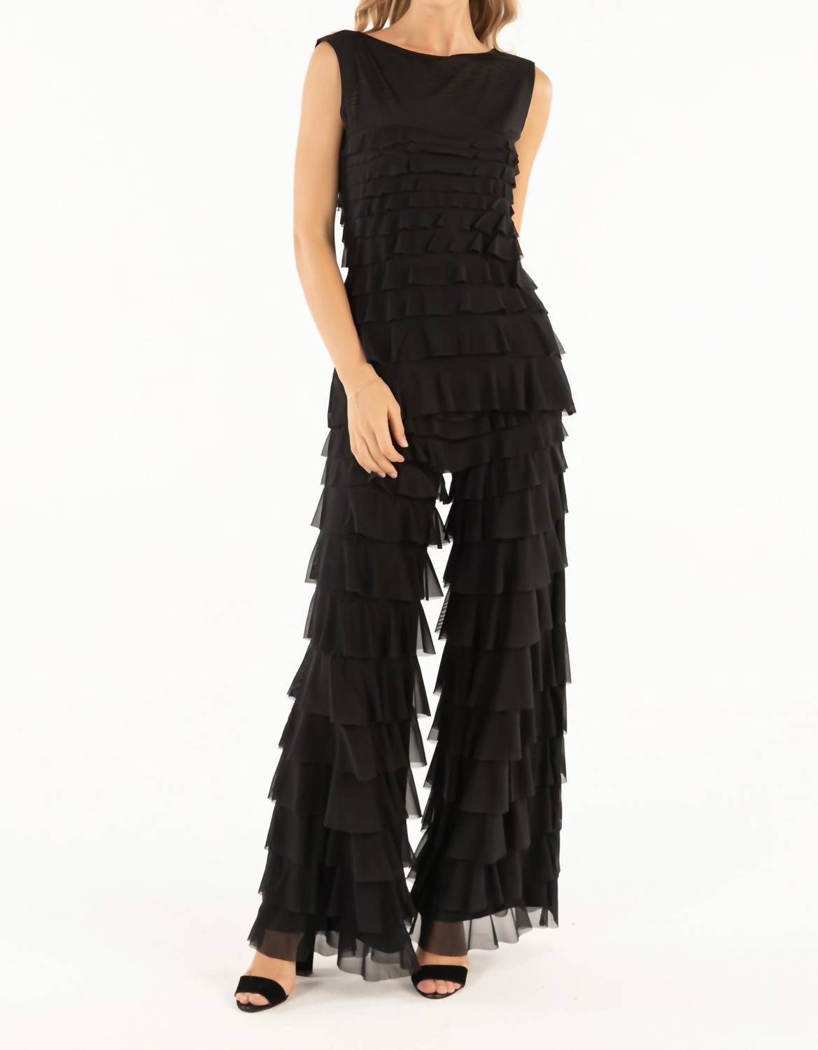 Isle By Melis Kozan - Mesh Ruffled Bowery Pants