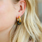 123 Amore - Women's Dark Drops Beaded Huggie Earrings