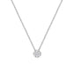 14K White Gold 1/4 Cttw Shared Prong Set Round-Ct Diamond 7 Stone Floral Cluster 18" Pendant Necklace (H-I Color, SI2-I1 Clarity)