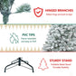 4FT Flocked Christmas Tree with Pine Cones and Snowy PVC Design