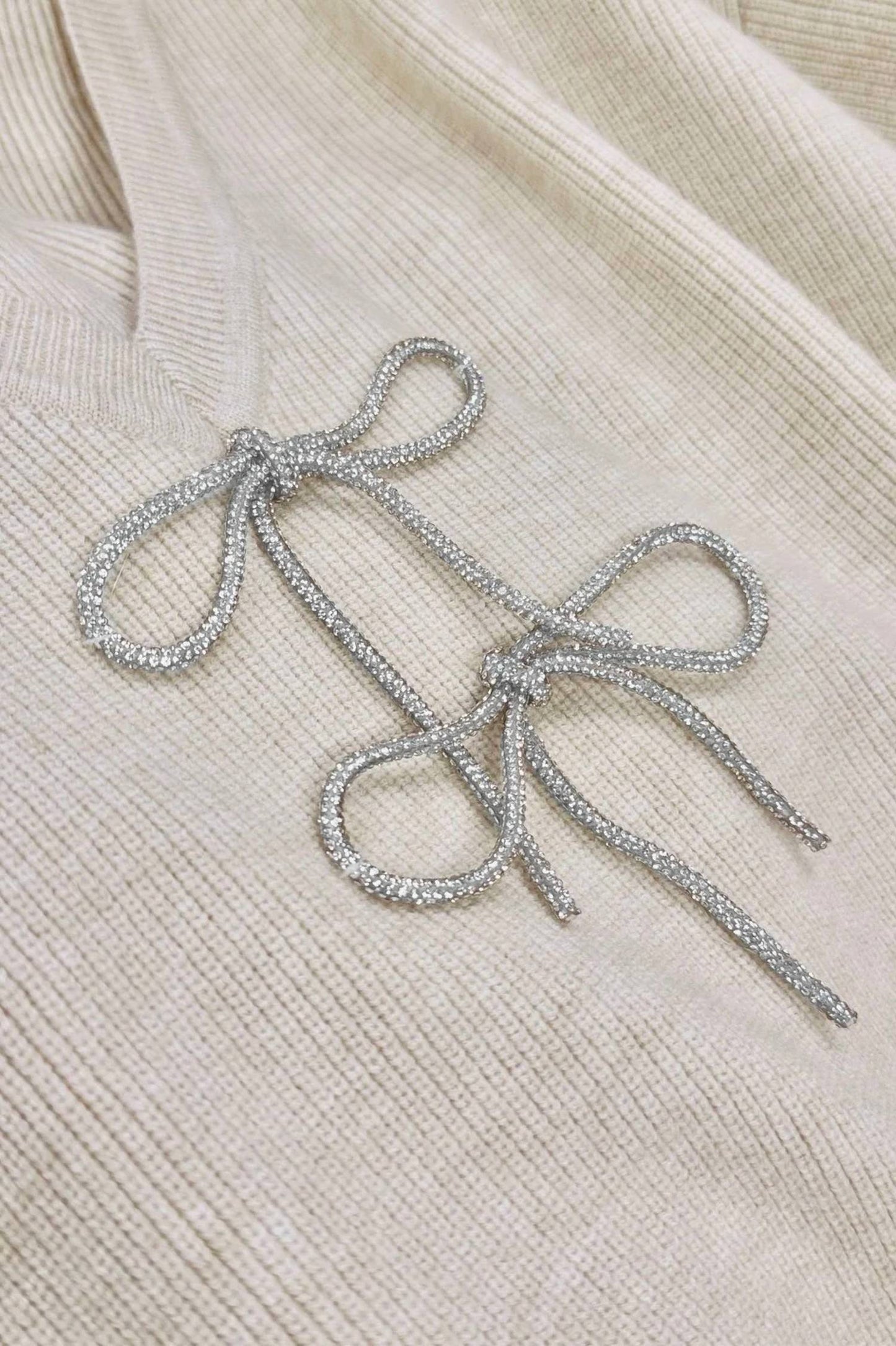 Able - Rhinestone Bow Sweater