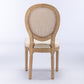 A&A French Style Solid Wood Frame Dining Chairs Set of 2