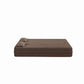 Modern Floor Sofa With Two Pillows Convertible Teddy Fabric Foam Filled Bed