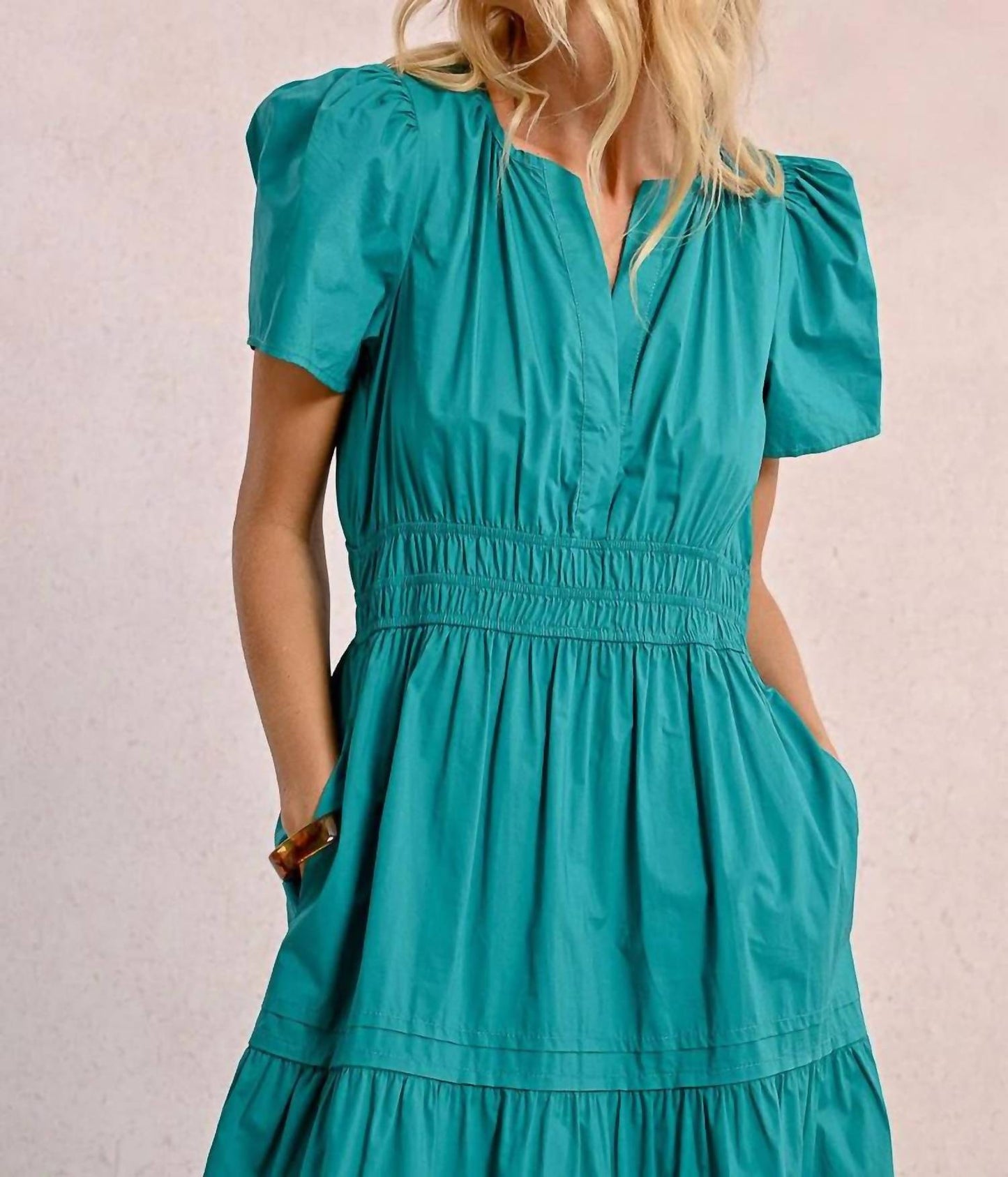 Molly Bracken - Short Sleeve Tiered Maxi Dress