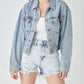 Risen - Full Size Button Down Cropped Denim Jacket