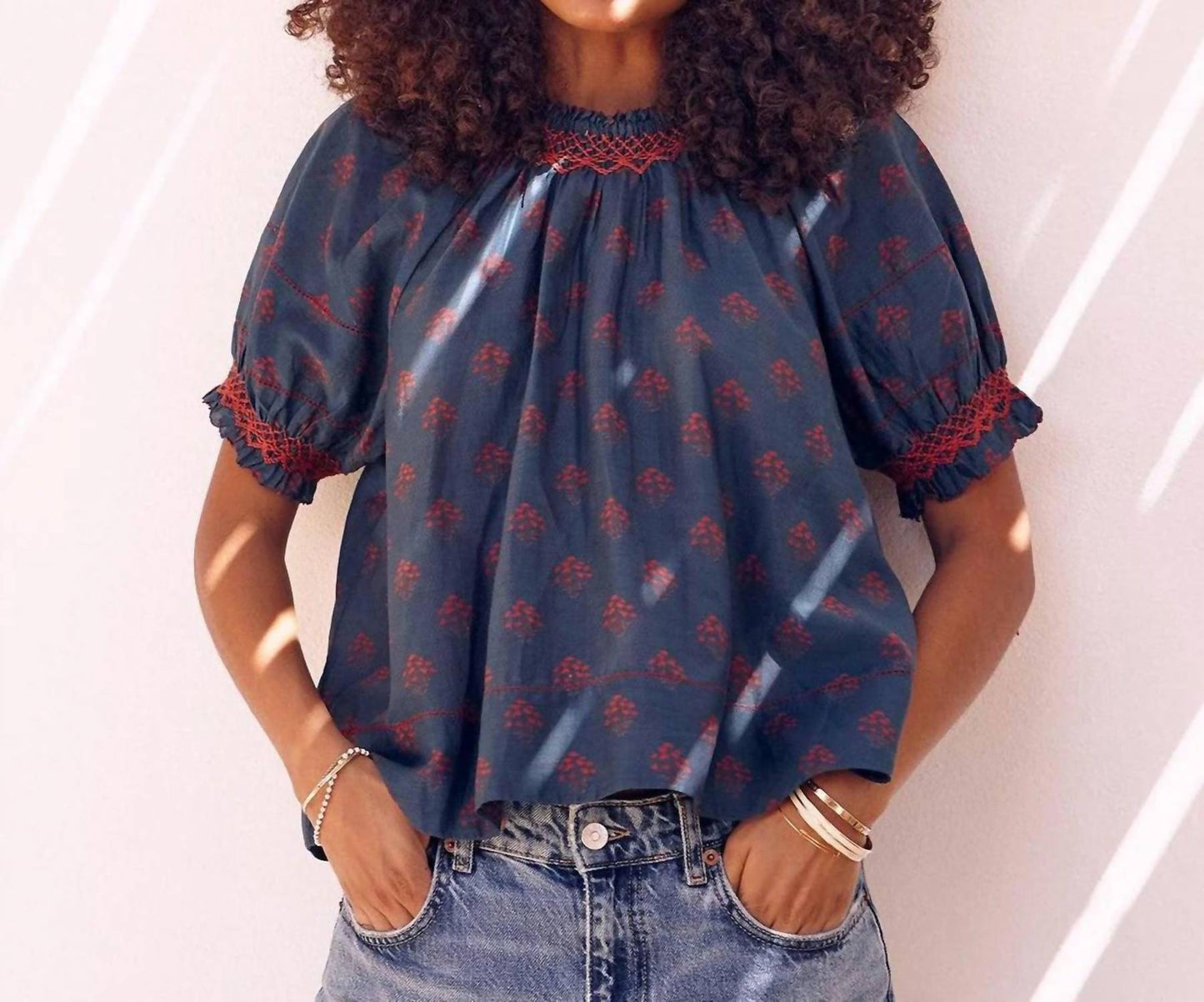 M.A.B.E. - Lindi Smocked Top