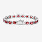 15.30 Carat Genuine Garnet .925 Sterling Silver Bracelet