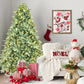 7.5ft Pre-Lit Artificial Christmas Tree – 2908 Tips, 800 Warm White LEDs, Hinged, Metal Stand