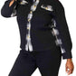 Double Take - Chic Plaid Drop Shoulder Jacket