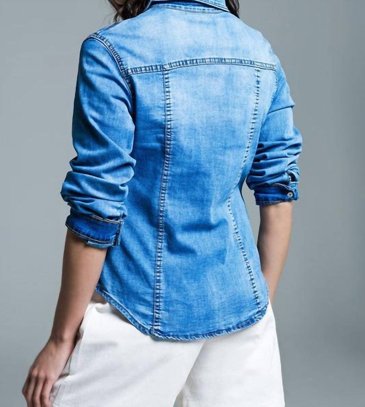 Q2 - Chambray Pearl Snap Shirt
