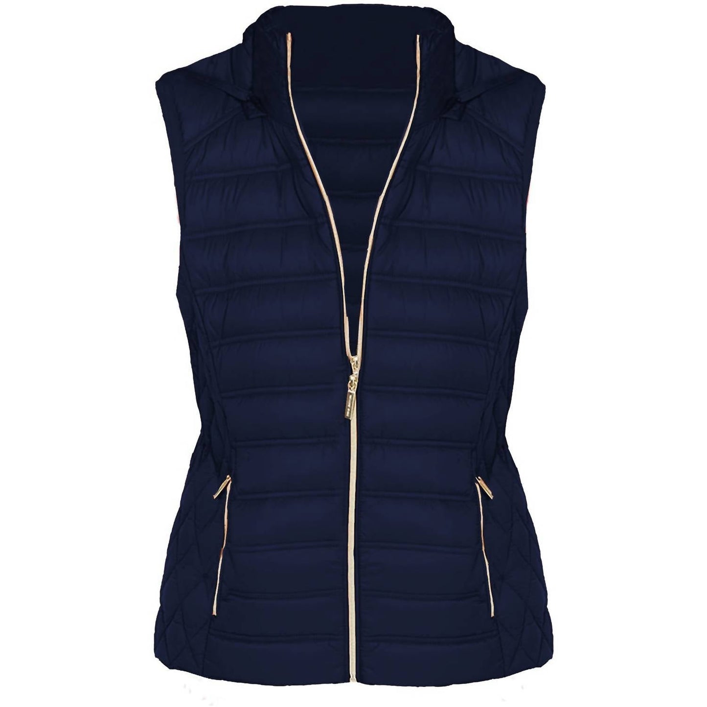 Michael Kors - Down Fill Full Zip Removable Hood Puffer Vest