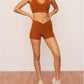 Wolven - Vegan Suede Finish Active Racerback Bra