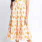 Karlie - Floral V Neck Sleeveless Tier Maxi Dress
